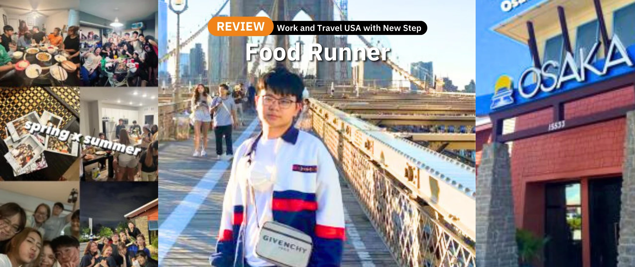 รีวิว review New Step Osaka Japanese Hibachi Steakhouse & Sushi Work and Travel Panama City Beach Florida  wat2023 Food Runner ทำงานต่างประเทศ แลกเปลี่ยนวัฒนธรรม ทำงานปิดเทอม ฝึกภาษา อังกฤษ
