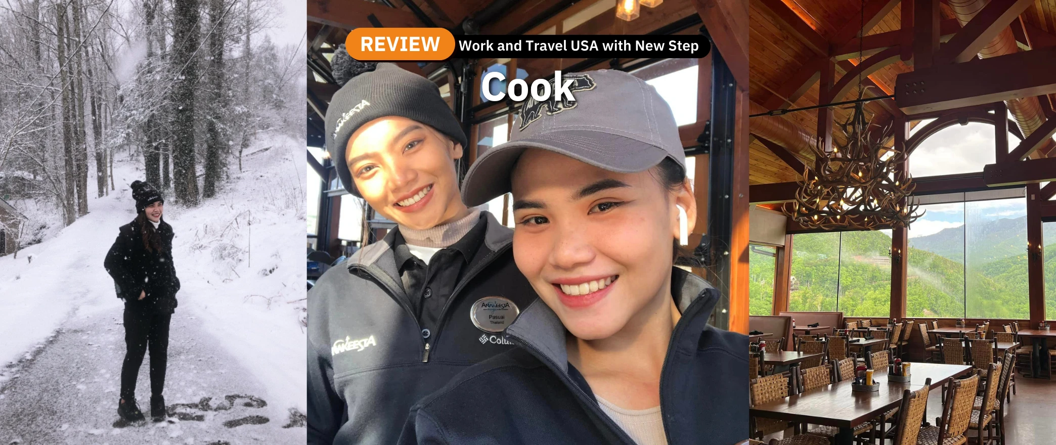 รีวิว review New Step Anakeesta Work and Travel Gatlinburg Tennessee wat2022 cook food team ทำงานต่างประเทศ แลกเปลี่ยนวัฒนธรรม ทำงานปิดเทอม ฝึกภาษา อังกฤษ smoky mountains