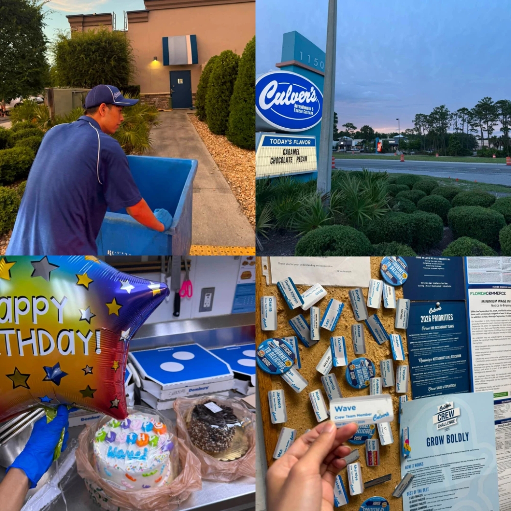 รีวิว Work & Travel งาน Crew Member ที่ Culver's เมือง Panama City Beach รัฐ Florida | 2026 | Wave