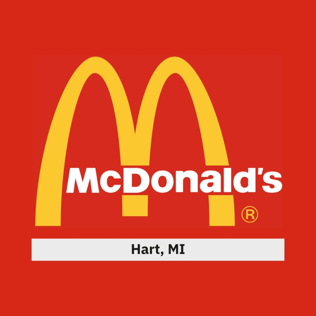 โลโก้ McDonald’s newstep new step work and travel, Hart, Michigan