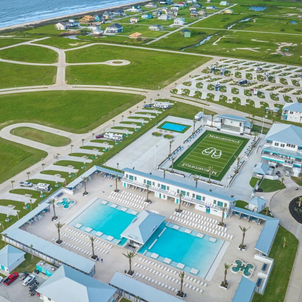Logo Camp Margaritaville Resort Crystal Beach เมือง Crystal Beach รัฐ Texas