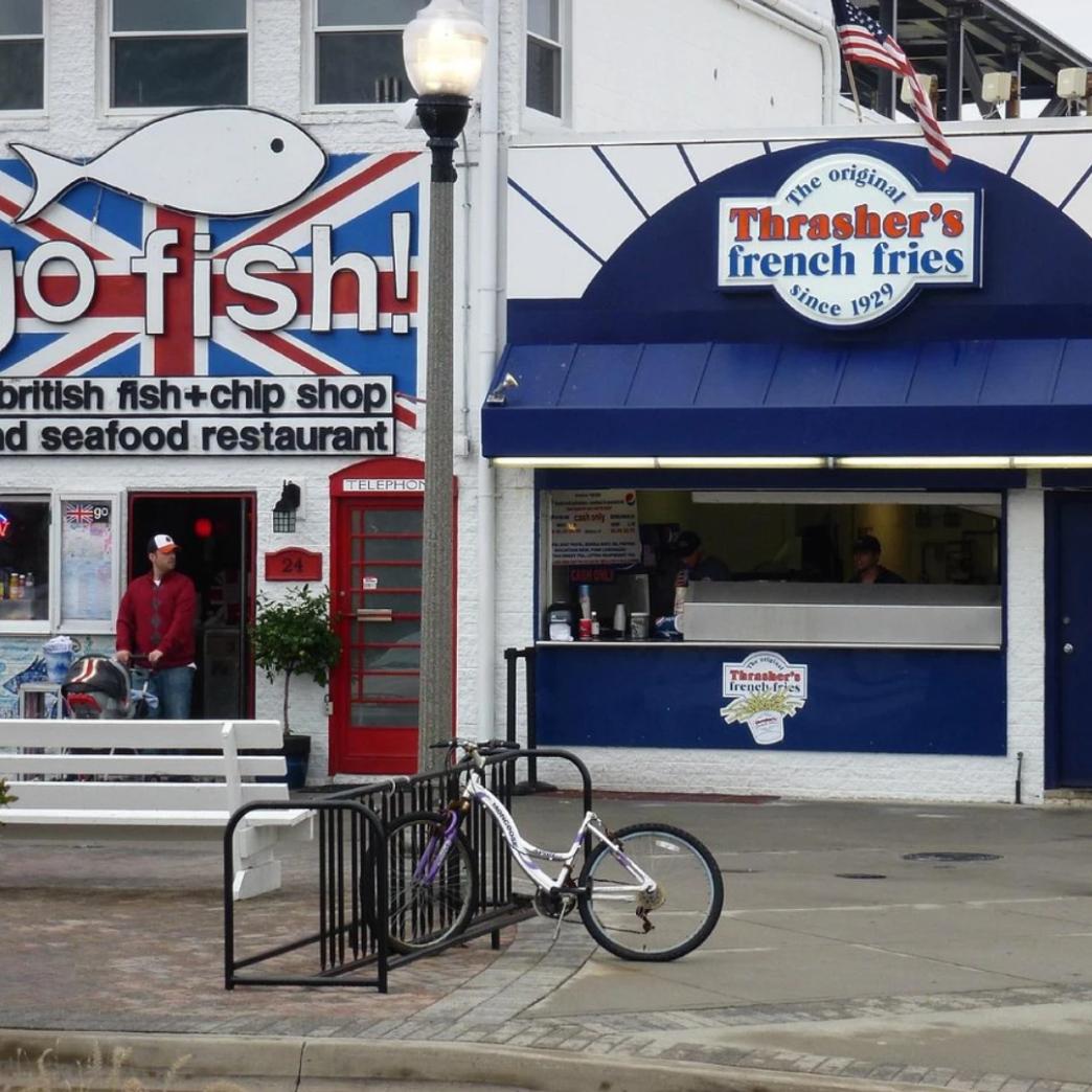 โลโก้ Thrasher’s french fries, Rehoboth Beach, DE newstep new step work and travel