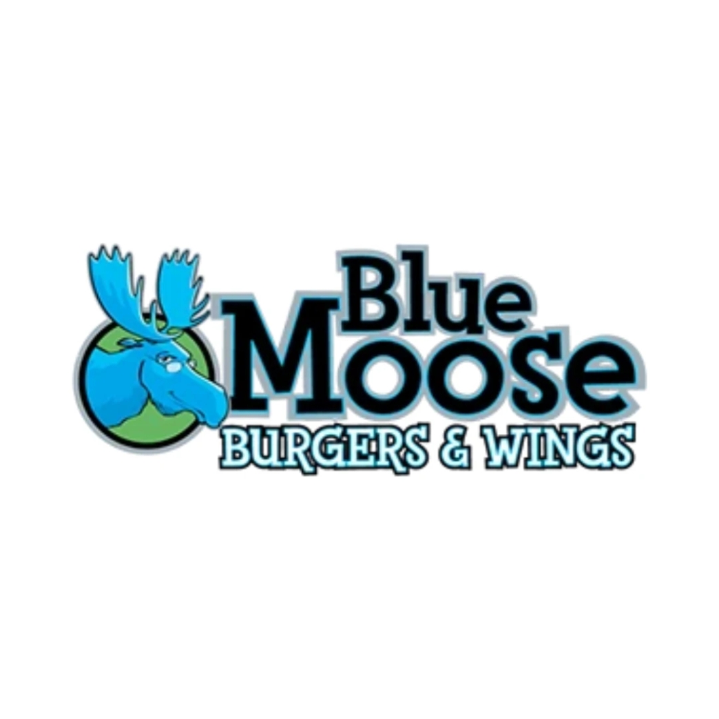 โลโก้ Blue Moose Burgers & Wings newstep new step work and travel Gatlinburg Tennessee