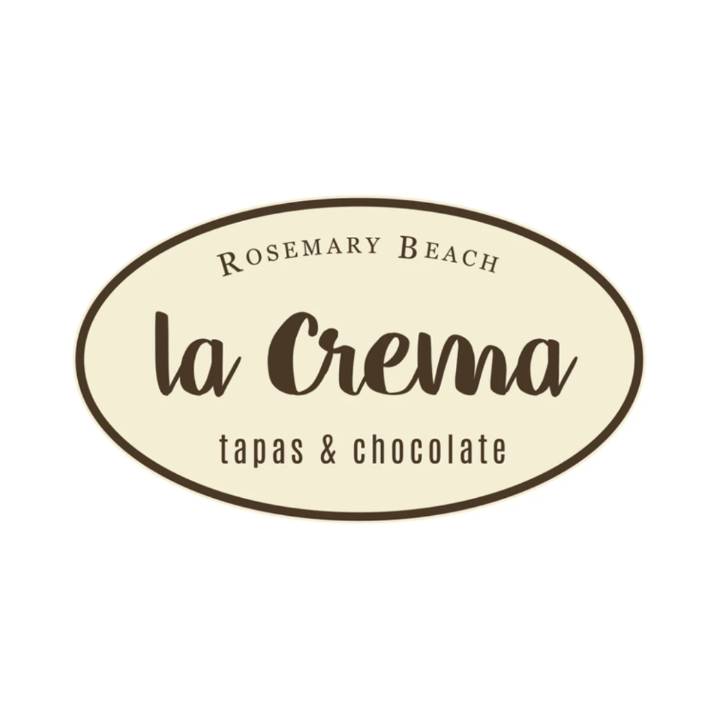 โลโก้ La Crema Tapas & Chocolate newstep new step work and travel Rosemary Beach Florida