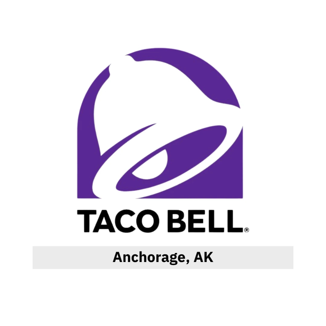 โลโก้ Taco Bell newstep new step work and travel Anchorage Alaska