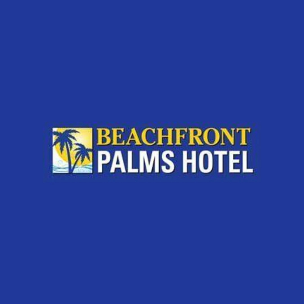 โลโก้ Beachfront Palms Hotel newstep new step work and travel Galveston Texas
