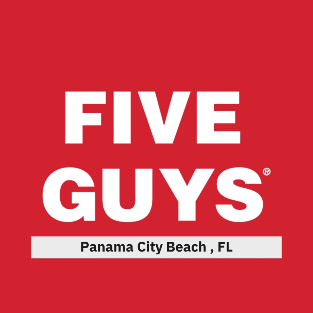 โลโก้ Five Guys newstep new step work and travel Panama City Beach Florida