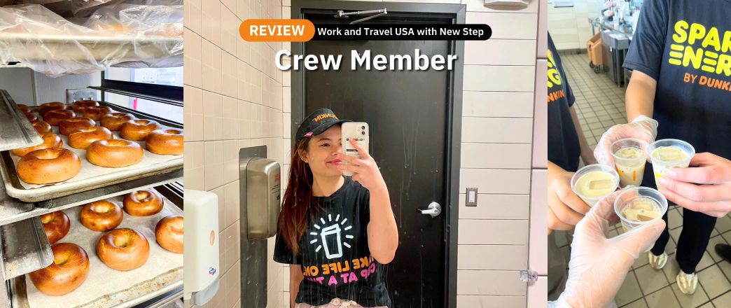 รีวิว review New Step Dunkin' Work and Travel Rio Grande New Jersey wat2024 Crew Member ทำงานต่างประเทศ แลกเปลี่ยนวัฒนธรรม ทำงานปิดเทอม ฝึกภาษา อังกฤษ