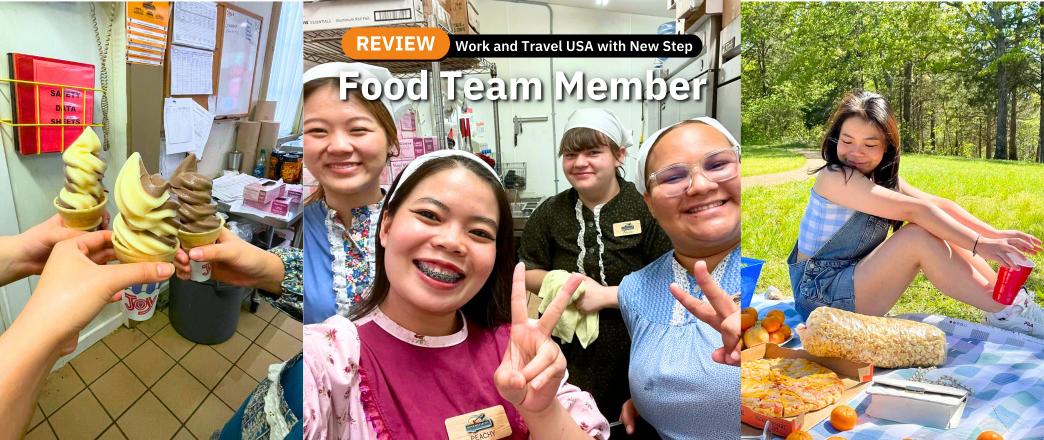 รีวิว review New Step Silver Dollar City Work and Travel Branson Missouri wat2023 food team member ทำงานต่างประเทศ แลกเปลี่ยนวัฒนธรรม ทำงานปิดเทอม ฝึกภาษา อังกฤษ ภูเขา