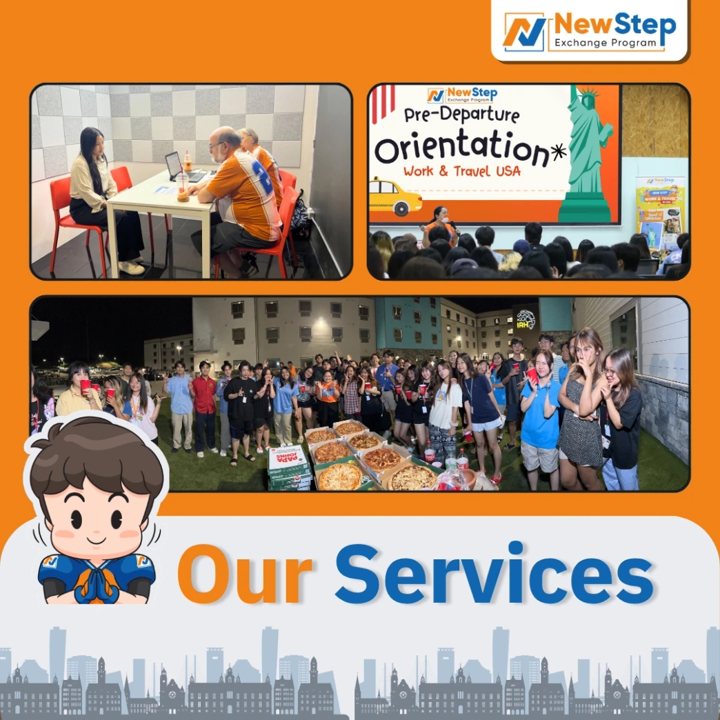 Our services for work and travel program in USA | New Step