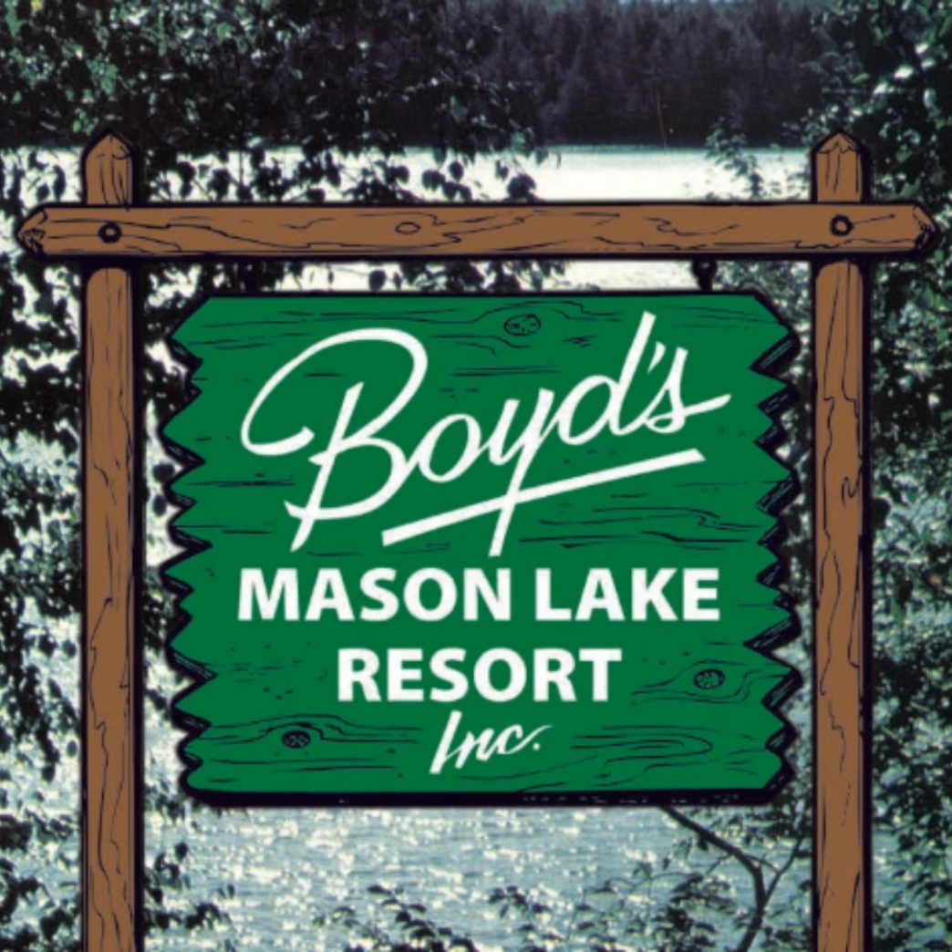 โลโก้ Boyd's Mason Lake Resort newstep new step work and travel Fifield Wisconsin
