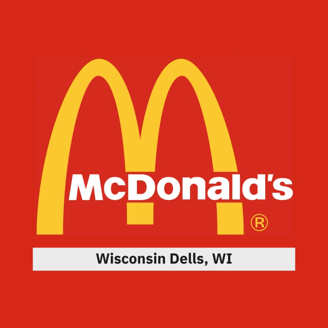 โลโก้ McDonald’s (สาขา 30 หรือ 2325) newstep new step work and travel Wisconsin Dells Wisconsin