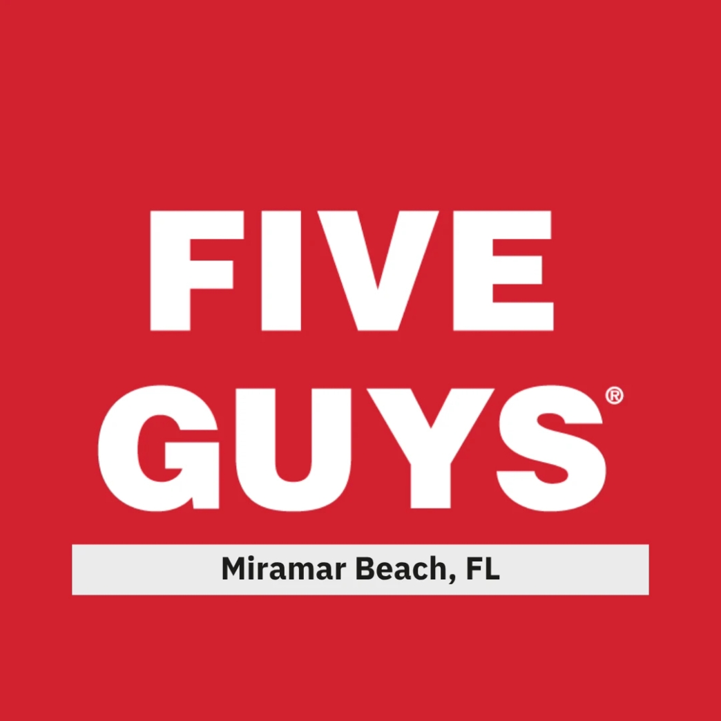 โลโก้ Five Guys newstep new step work and travel Miramar Beach Florida