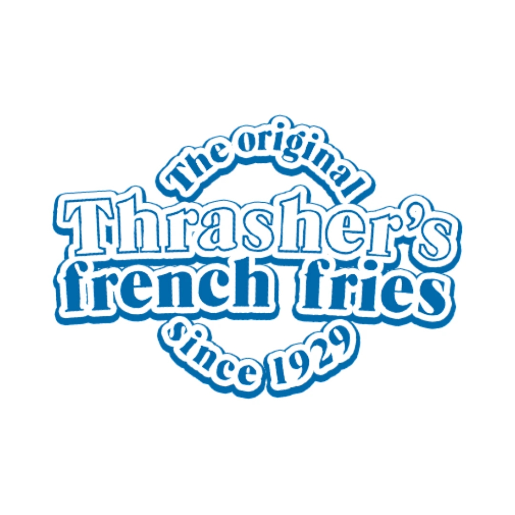โลโก้ Thrasher’s french fries, Rehoboth Beach, DE newstep new step work and travel