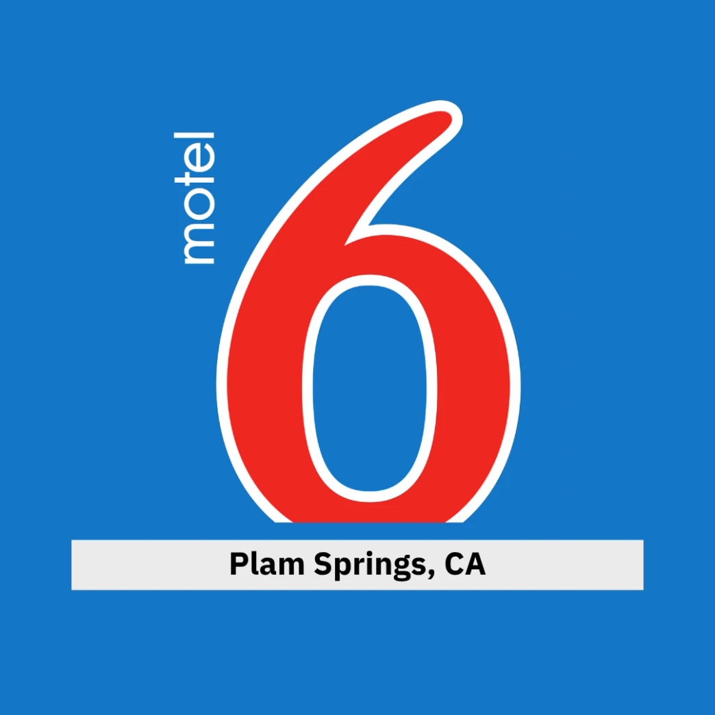 โลโก้ Motel 6 newstep new step work and travel Palm Springs California