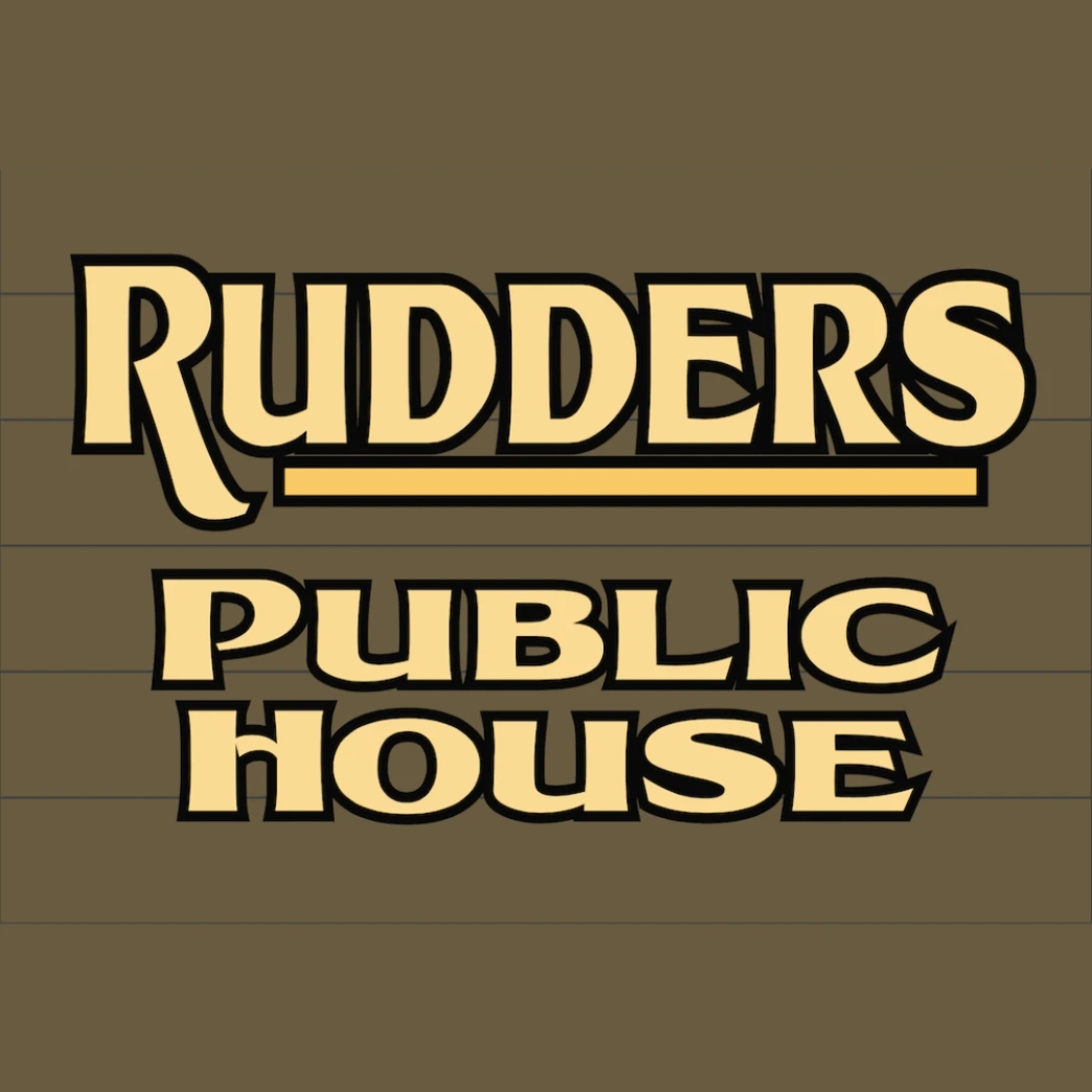 โลโก้  Rudders Public House newstep new step work and travel Kittery Maine
