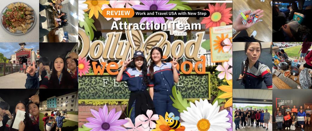รีวิว Work and Travel ที่สวนสนุก Dollywood Thame Park (Spring 2025) ตำแหน่ง Attraction Team by Nicha