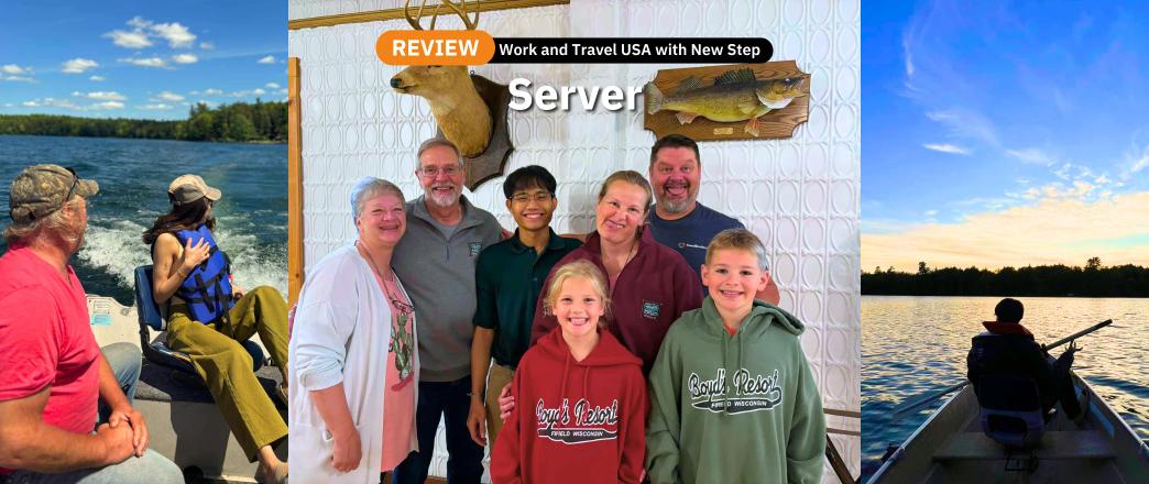 รีวิว review New Step Boyd's Mason Lake Resort Work and Travel Fifield Wisconsin wat2024 Server ทำงานต่างประเทศ แลกเปลี่ยนวัฒนธรรม ทำงานปิดเทอม ฝึกภาษา อังกฤษ