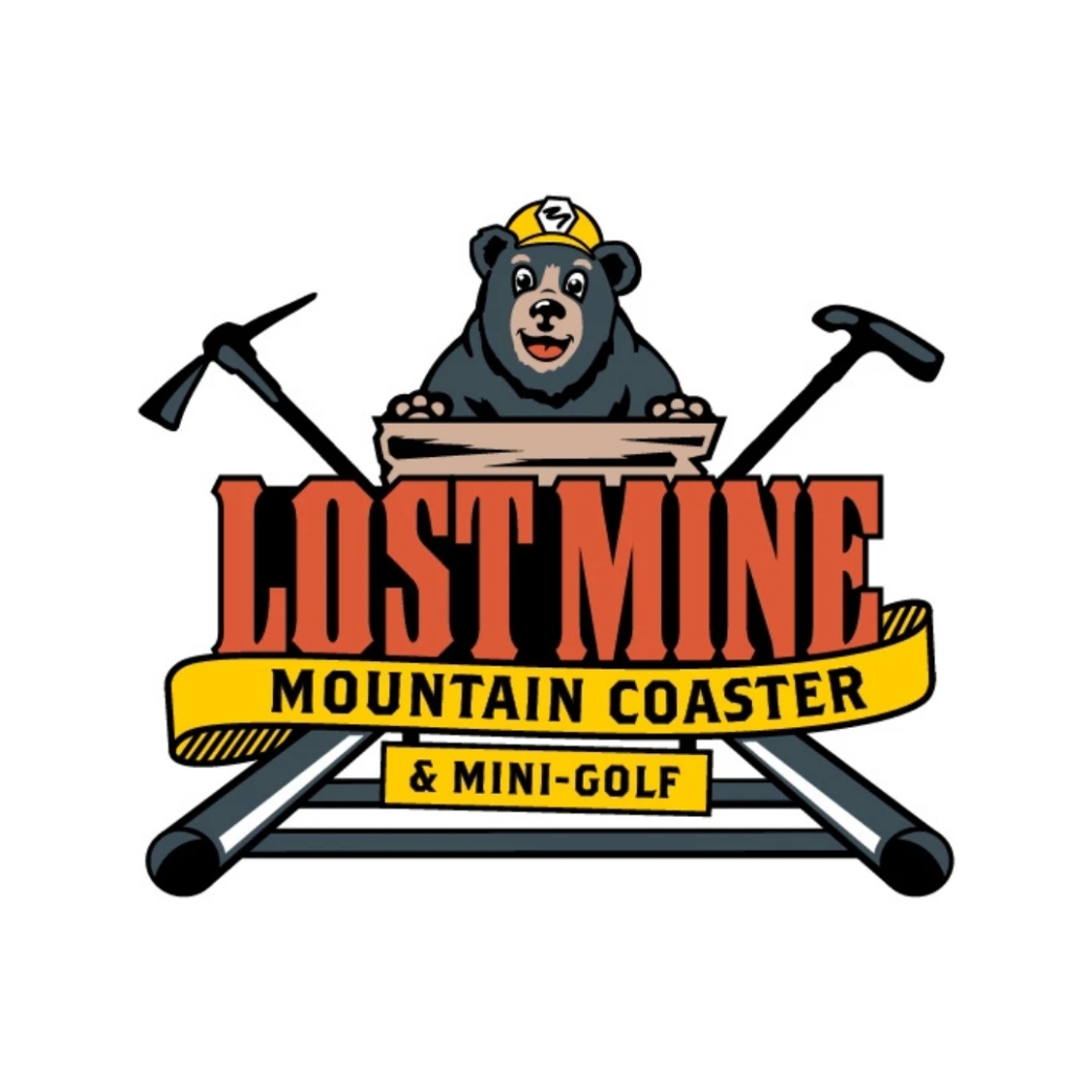 โลโก้ Lost Mine Coaster newstep work and travel Pigeon Forge Tennessee